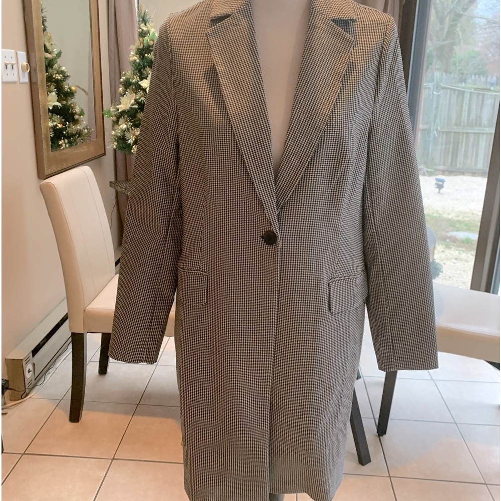 Adriana Papell- Long Topper Unlined, Jaquard Jacket